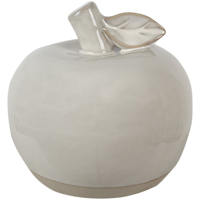 Clayre & Eef 6CE1592S Dekorativní jablko béžové Ø 8x8 cm