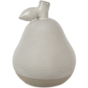 Clayre & Eef 6CE1593XS Dekorativní hruška béžová Ø 6x8 cm