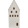 Clayre & Eef 6CE1598L Dekorace domeček s LED diodami béžová, zlatá barva 8x8x20 cm