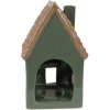 Clayre & Eef 6CE1601 Svícen Christmas Cottage Green Brown 9x8x15 cm