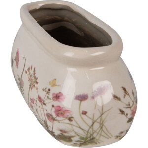 Clayre & Eef 6CE1602S Květináč do interiéru růžovo-béžový 18x7x7 cm