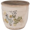 Clayre & Eef 6CE1607M Květináč do interiéru béžový žlutý Ø 16x14 cm