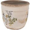 Clayre & Eef 6CE1607M Květináč do interiéru béžový žlutý Ø 16x14 cm