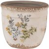 Clayre & Eef 6CE1607S Květináč do interiéru béžový žlutý Ø 13x11 cm