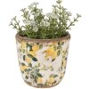 Clayre & Eef 6CE1609XS Květináč do interiéru béžový žlutý Ø 11x10 cm