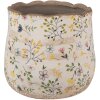 Clayre & Eef 6CE1610M Květináč béžový žlutý Ø 18x16 cm Keramický venkovský styl