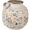 Clayre & Eef 6CE1611L Dekorativní džbán béžový žlutý Ø 17x16 cm