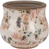Clayre & Eef 6CE1612S Květináč do interiéru béžovo-růžový Ø 16x14 cm
