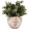 Clayre & Eef 6CE1615S Květináč do interiéru béžovo-růžový Ø 13x11 cm