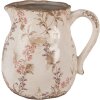 Clayre & Eef 6CE1616M Dekorativní džbán béžovo-růžový 17x13x16 cm