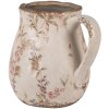 Clayre & Eef 6CE1616M Dekorativní džbán béžovo-růžový 17x13x16 cm