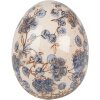 Clayre & Eef 6CE1620M Dekorativní vejce béžově modré Ø 11x14 cm