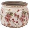 Clayre & Eef 6CE1628L Květináč keramický béžovo-růžový Ø 20x15 cm interiérový