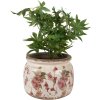 Clayre & Eef 6CE1628L Květináč keramický béžovo-růžový Ø 20x15 cm interiérový