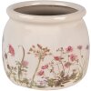 Clayre & Eef 6CE1630M Květináč béžovo-růžový Ø 16x13 cm pro vnitřní použití