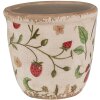 Clayre & Eef 6CE1631XS Květináč do interiéru béžová, červená Ø 11x10 cm
