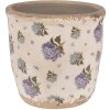 Clayre & Eef 6CE1638S Květináč do interiéru béžový modrý Ø 13x12 cm