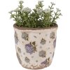 Clayre & Eef 6CE1638XS Květináč do interiéru béžový modrý Ø 11x10 cm