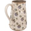 Clayre & Eef 6CE1640L Dekorativní džbán béžově modrý 21x15x23 cm