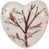 Clayre & Eef 6CE1648 Dekorativní srdce béžovo-hnědé 12x12x4 cm