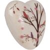 Clayre & Eef 6CE1648 Dekorativní srdce béžovo-hnědé 12x12x4 cm