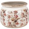Clayre & Eef 6CE1650L Květináč do interiéru béžovo-růžový Ø 20x15 cm