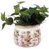 Clayre & Eef 6CE1650L Květináč do interiéru béžovo-růžový Ø 20x15 cm