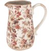 Clayre & Eef 6CE1651M Dekorativní džbán béžovo-růžový 16x12x18 cm