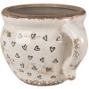 Clayre & Eef 6CE1655L Květináč do interiéru béžový černý 20x17x15 cm