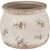 Clayre & Eef 6CE1670M Květináč do interiéru béžový Ø 16x13 cm