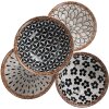 Clayre & Eef 6CEBO0064 Polévková miska bílá černá Ø 15x5 cm - 300 ml