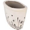 Clayre & Eef 6CEFAF0003L Květináč do interiéru Béžová, černá 27x13x14 cm