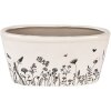 Clayre & Eef 6CEFAF0003M Květináč do interiéru béžový černý 23x11x11 cm