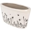 Clayre & Eef 6CEFAF0003M Květináč do interiéru béžový černý 23x11x11 cm