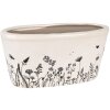 Clayre & Eef 6CEFAF0003M Květináč do interiéru béžový černý 23x11x11 cm