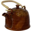 Clayre & Eef 6CETE0136 Čajová konvice hnědá Ø 14x12 cm - 750 ml