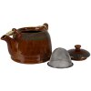 Clayre & Eef 6CETE0137 Čajová konvice hnědá Ø 14x12 cm - 750 ml
