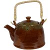 Clayre & Eef 6CETE0140 Čajová konvice hnědá Ø 14x12 cm - 750 ml