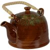 Clayre & Eef 6CETE0140 Čajová konvice hnědá Ø 14x12 cm - 750 ml