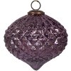 Clayre & Eef 6GL4326 Vánoční ozdoba z fialového skla Ø 15x12 cm