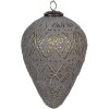 Clayre & Eef 6GL4361L Vánoční cetka šedá Ø 17x26 cm
