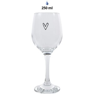Clayre & Eef 6GL4400 Sklenice na víno průhledná Ø 8x17 cm 250 ml