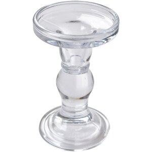 Clayre & Eef 6GL4403 Svícen Crown Transparent...