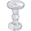 Clayre & Eef 6GL4403 Svícen Crown Transparent Ø 8x14 cm