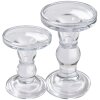 Clayre & Eef 6GL4403 Svícen Crown Transparent Ø 8x14 cm