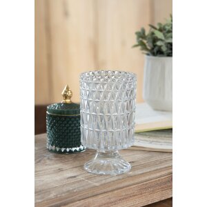 Clayre & Eef 6GL4412 Skleněná váza Transparent Ø 10x18 cm