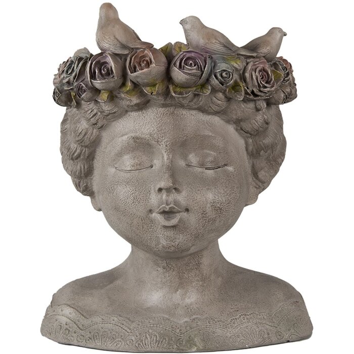 Clayre & Eef 6PR3896 Květináč do interiéru šedý 22x20x26 cm
