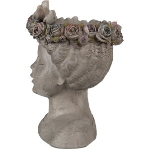 Clayre & Eef 6PR3896 Květináč do interiéru šedý 22x20x26 cm