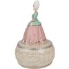 Clayre & Eef 6PR3898 Hrací skříňka růžová, bílá Ø 12x19 cm