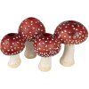 Clayre & Eef 6PR3899 Svícen Houby Červená, bílá 30x17x17 cm